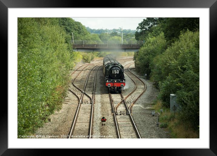 Royal Scot at Tiverton Junction  Framed Mounted Print by Rob Hawkins