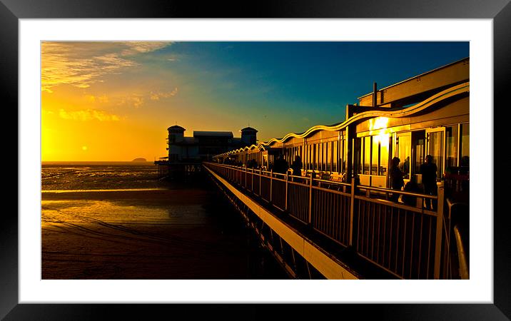 The Grand pier at Weston Framed Mounted Print by Rob Hawkins
