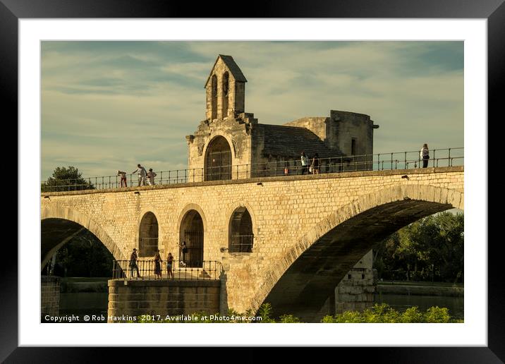 Pont d'Avignon Framed Mounted Print by Rob Hawkins