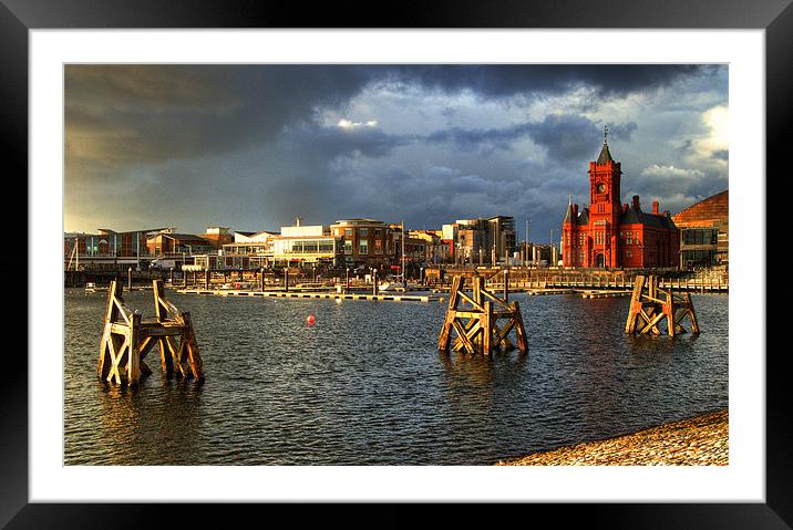 Cardiff Bay HDR Framed Mounted Print by Rob Hawkins