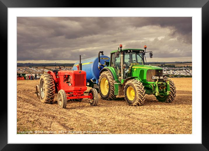 Marshall and the Deere Framed Mounted Print by Rob Hawkins