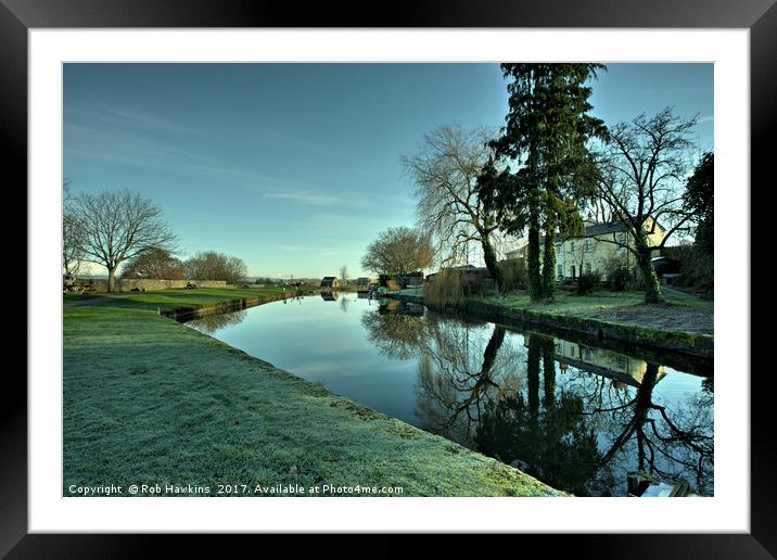 Moorings Reflections  Framed Mounted Print by Rob Hawkins