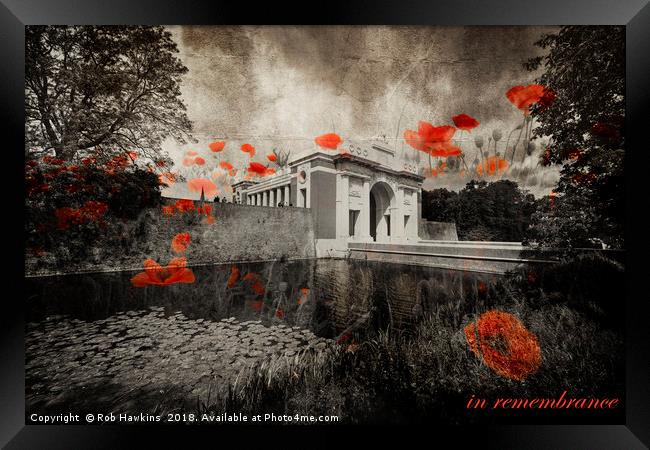 Menin Remembrance  Framed Print by Rob Hawkins