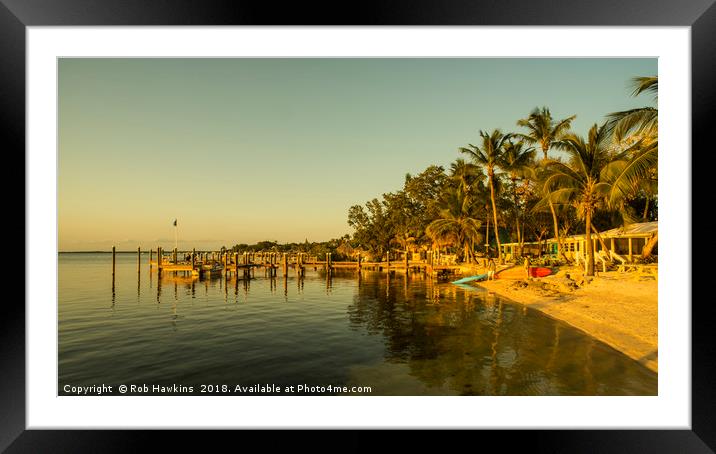 Key Largo Gold  Framed Mounted Print by Rob Hawkins