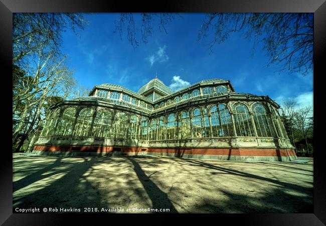 Crystal Palace of Madrid Framed Print by Rob Hawkins