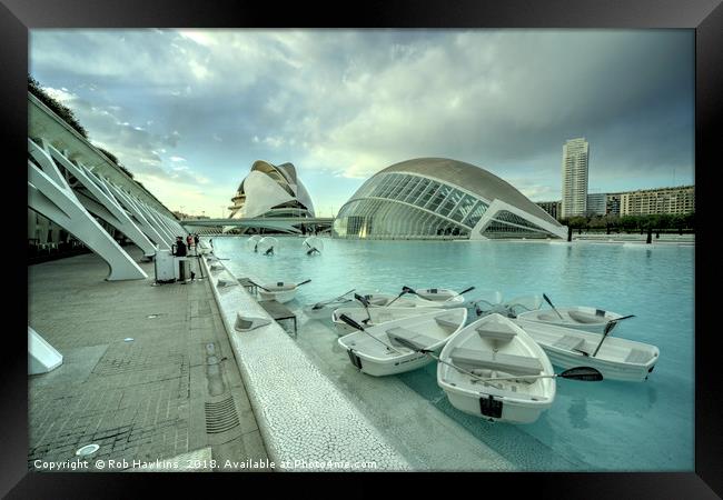 Valencia Rowing Boats  Framed Print by Rob Hawkins