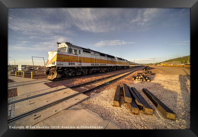 Canyon Rail Twylight  Framed Print by Rob Hawkins