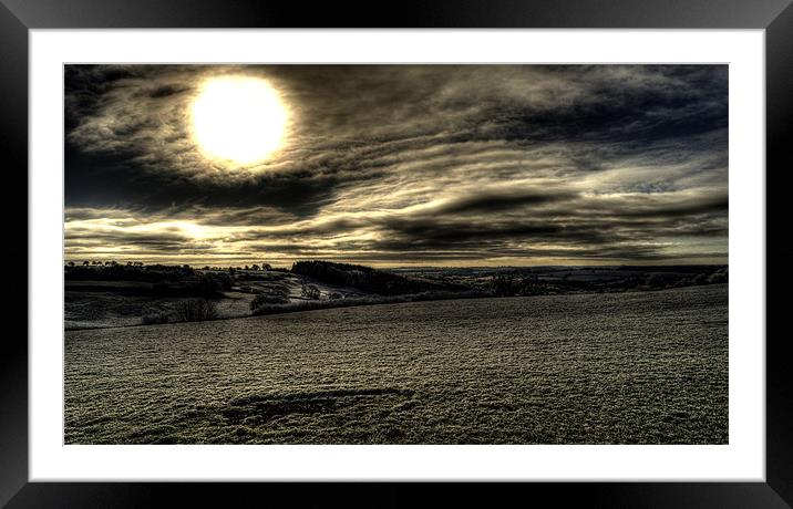Frost on the Blackdowns Framed Mounted Print by Rob Hawkins