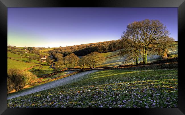 An Exmoor valley Framed Print by Rob Hawkins