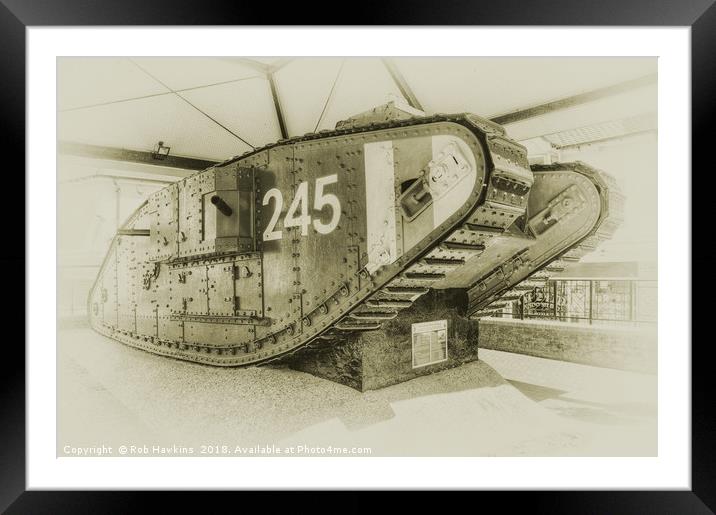 Tank 245  Framed Mounted Print by Rob Hawkins
