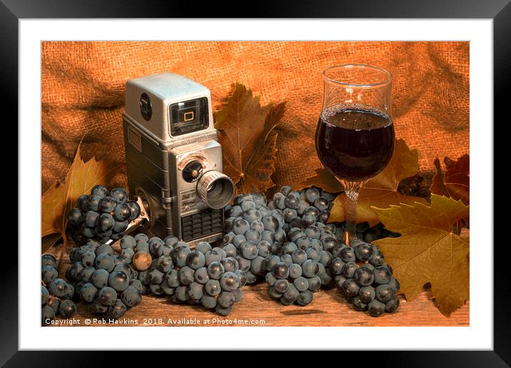 Bell and Howell with Black Grapes Framed Mounted Print by Rob Hawkins