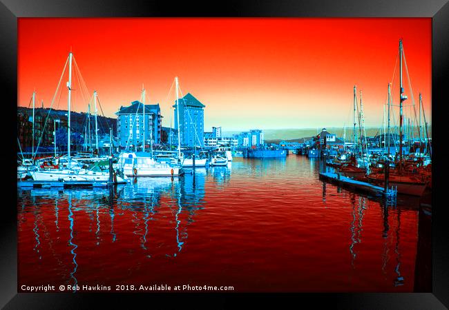 Swansea Red  Framed Print by Rob Hawkins