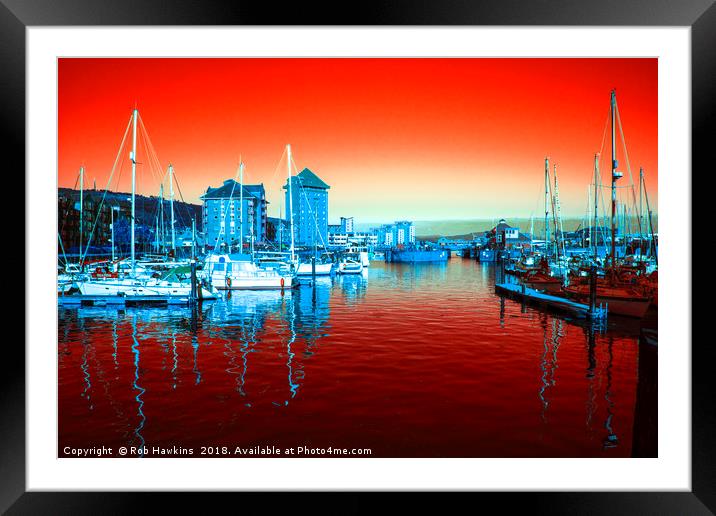 Swansea Red  Framed Mounted Print by Rob Hawkins