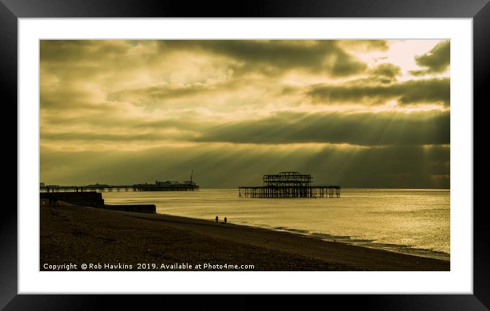 Brighton Rays  Framed Mounted Print by Rob Hawkins