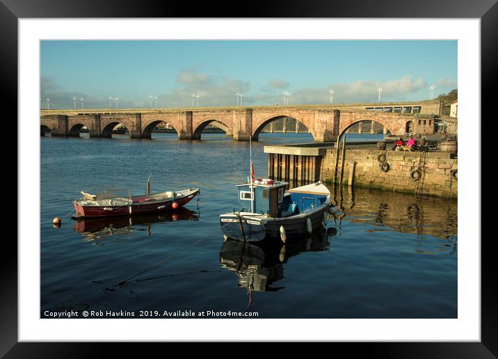 Boats at Berwick  Framed Mounted Print by Rob Hawkins