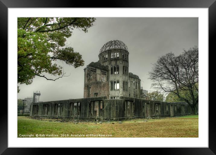 Hiroshima Atomic Dome  Framed Mounted Print by Rob Hawkins