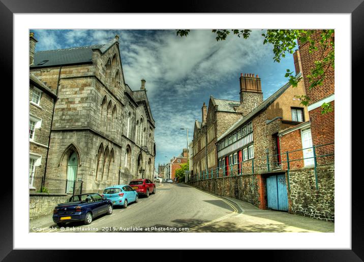 Tiverton Angel Hill Framed Mounted Print by Rob Hawkins