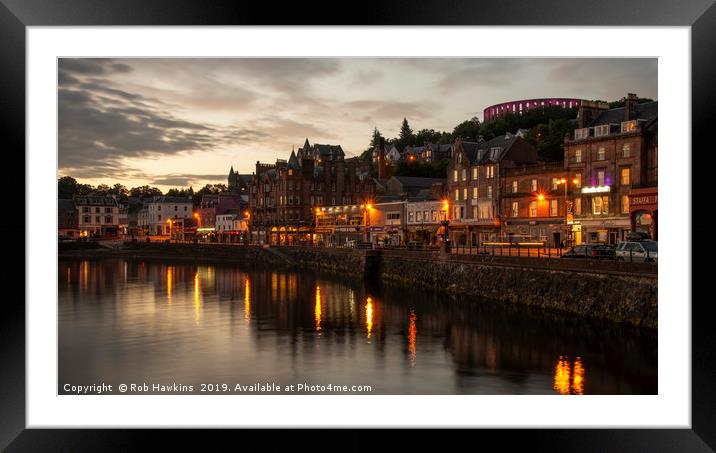 Oban Reflected  Framed Mounted Print by Rob Hawkins
