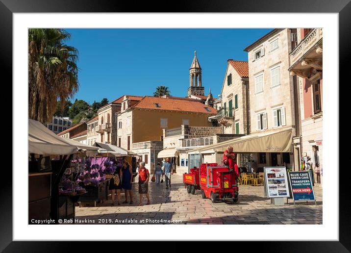 Hvar eco delivery  Framed Mounted Print by Rob Hawkins