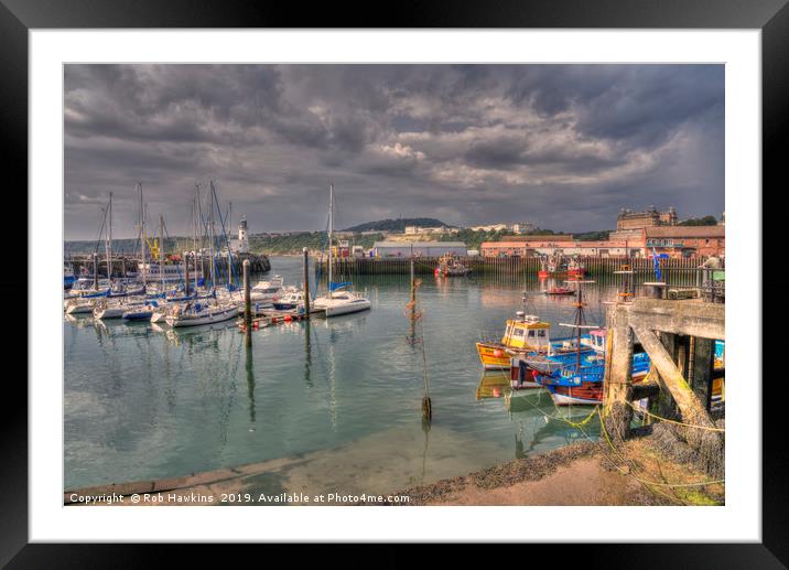 Harbour Scarborough Framed Mounted Print by Rob Hawkins
