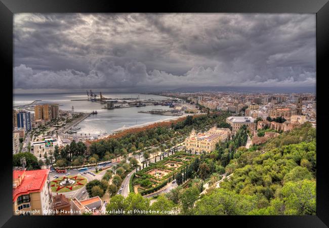 Malaga Vista  Framed Print by Rob Hawkins