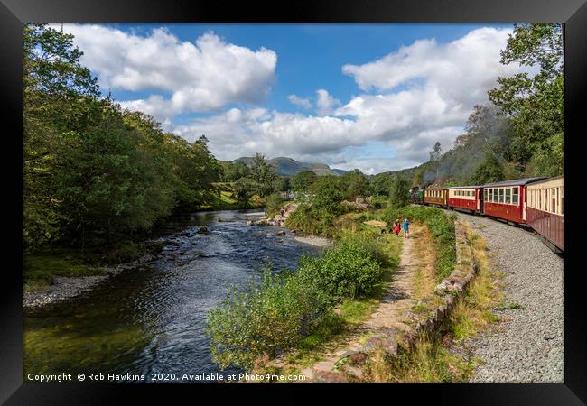 Steaming the Aberglaslyn Pass Framed Print by Rob Hawkins