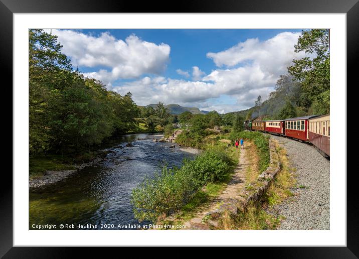 Steaming the Aberglaslyn Pass Framed Mounted Print by Rob Hawkins