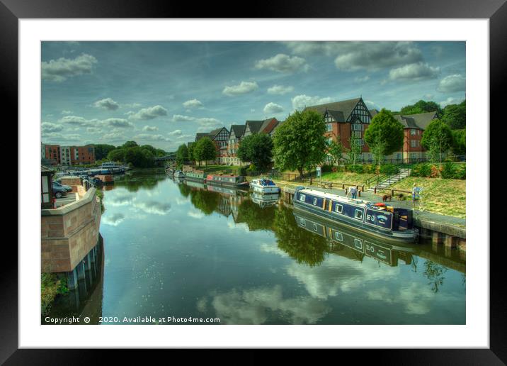 River Weaver at Northwich Framed Mounted Print by Rob Hawkins