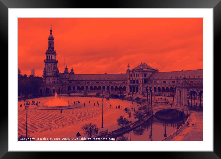 Plaza de Espana Roja  Framed Mounted Print by Rob Hawkins