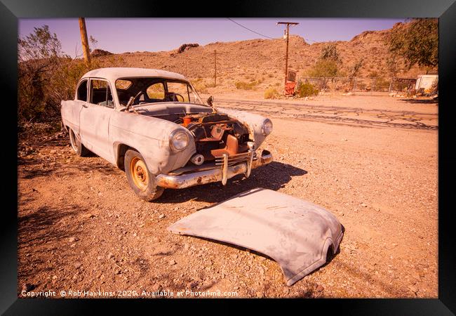 Auto Abandoned  Framed Print by Rob Hawkins