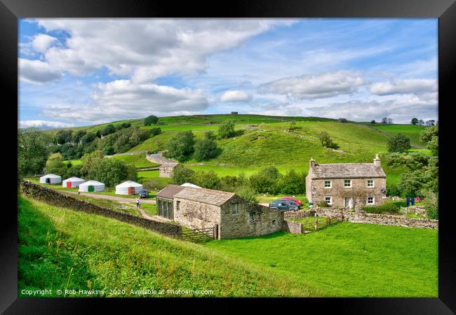 Swaledale Glamping Framed Print by Rob Hawkins