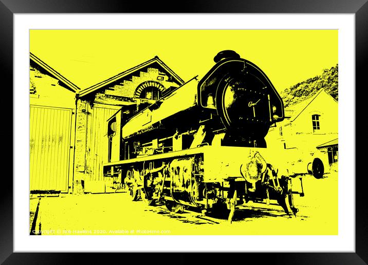 Yellow Victor Framed Mounted Print by Rob Hawkins