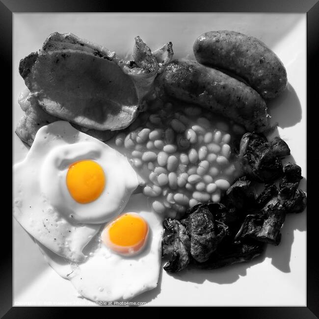 The classic Full English Breakfast with the eggs i Framed Print by Rob Hawkins