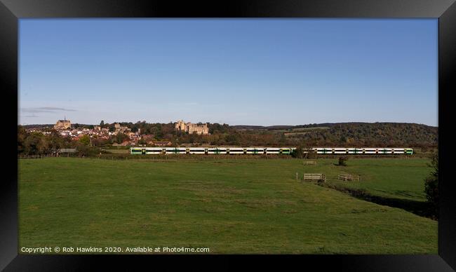 Arundel Castle Trainscape Framed Print by Rob Hawkins