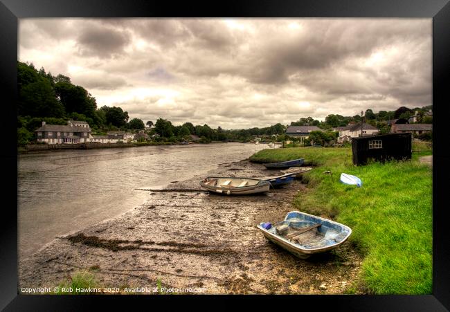 Lerryn River Boats Framed Print by Rob Hawkins