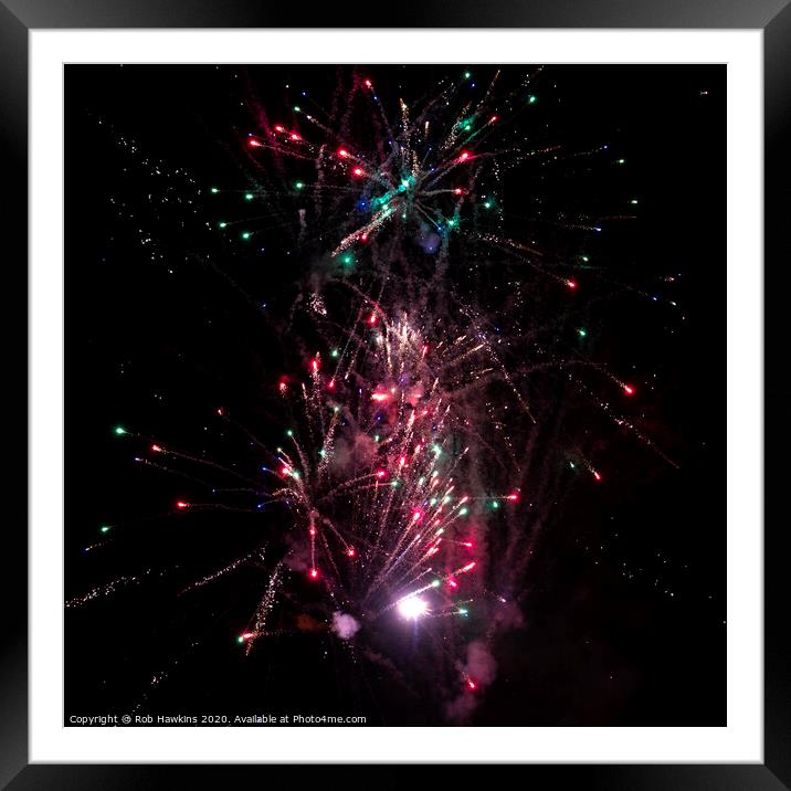 Color Explosion Framed Mounted Print by Rob Hawkins