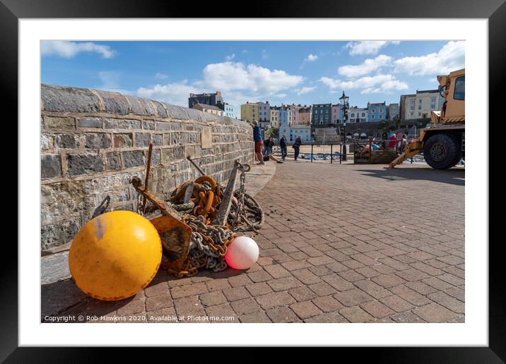 Tenby Fishing bits  Framed Mounted Print by Rob Hawkins