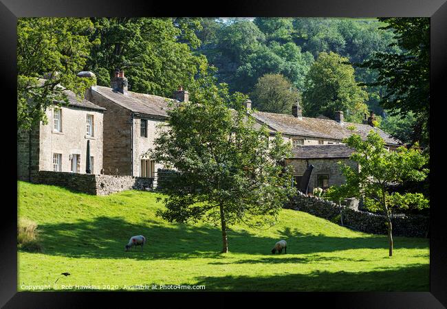 Kettlewell Cottages Framed Print by Rob Hawkins