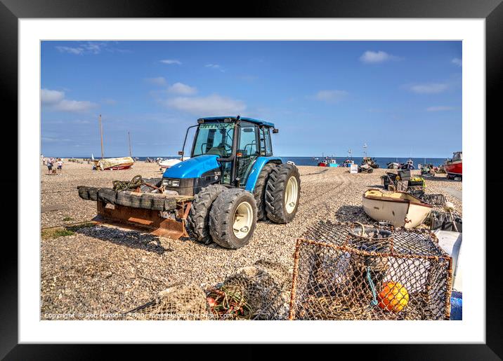 Beer Beach Tractor Framed Mounted Print by Rob Hawkins
