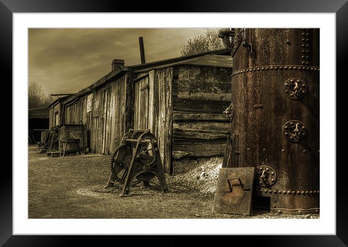 The Boiler & the sheds Framed Mounted Print by Rob Hawkins