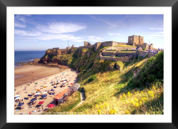 Tynemouth Castle Beach Framed Mounted Print by Rob Hawkins