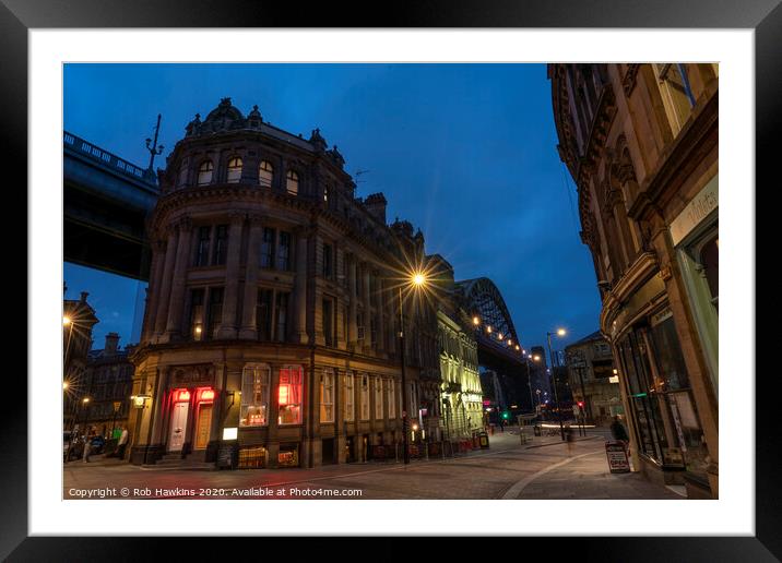 Newcastle Sandhill nights  Framed Mounted Print by Rob Hawkins