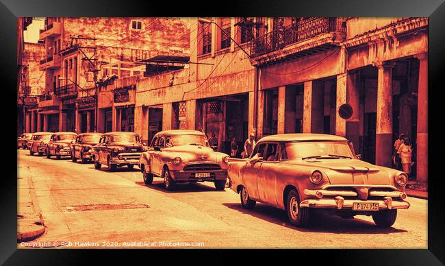 Havana Red Convoy Framed Print by Rob Hawkins