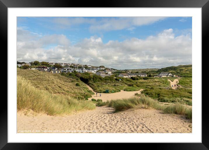 Holywell Village Dunes  Framed Mounted Print by Rob Hawkins