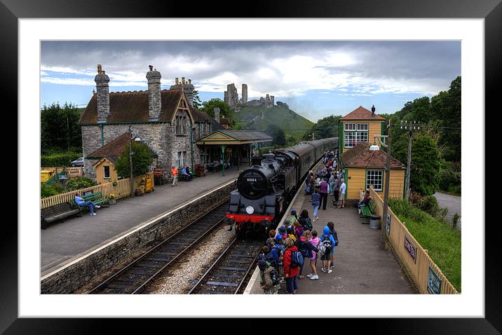 Corfe Castle Station Framed Mounted Print by Rob Hawkins
