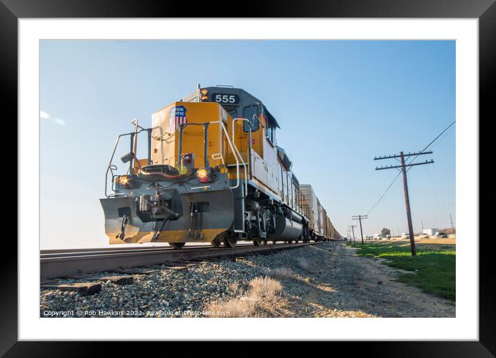 California Freight train  Framed Mounted Print by Rob Hawkins