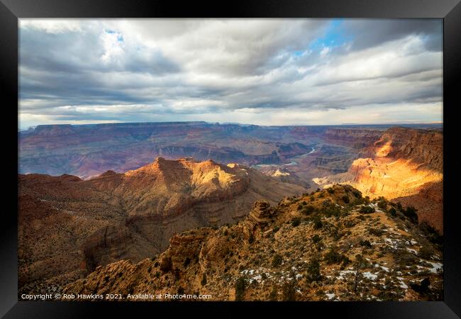 Grand Canyon River Vista  Framed Print by Rob Hawkins