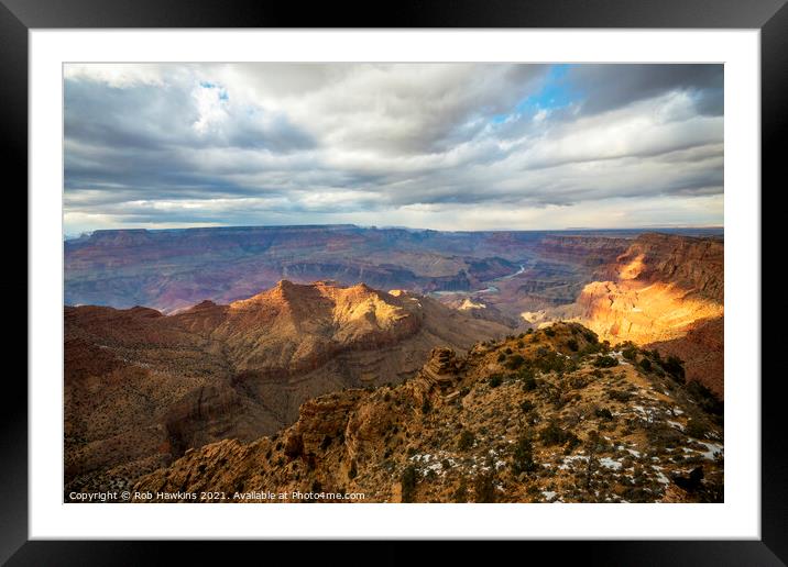 Grand Canyon River Vista  Framed Mounted Print by Rob Hawkins