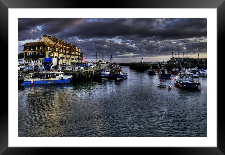 West Bay at dusk Framed Mounted Print by Rob Hawkins