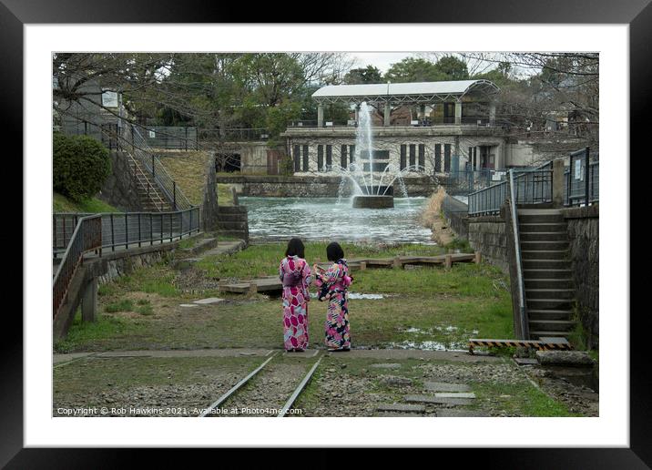 Geisha Incline Framed Mounted Print by Rob Hawkins